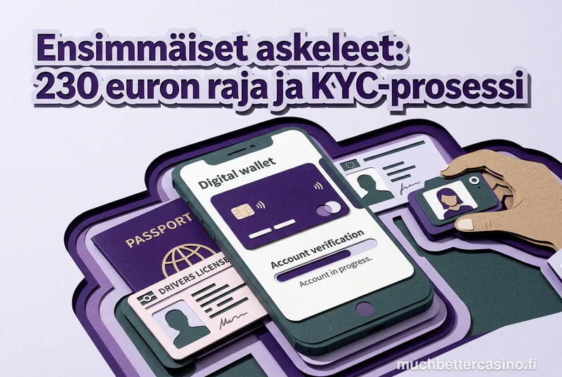 Ensimmäiset askeleet: 230 euron raja ja KYC-prosessi